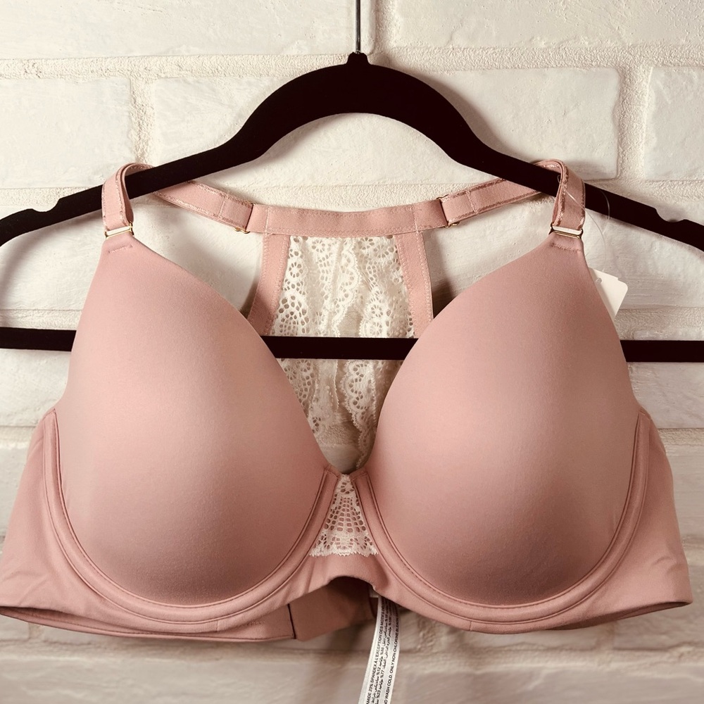 NWT Soma Embraceable Geo Lace
Racerback Underwire Bra 40 C Adobe Rose pink #0497